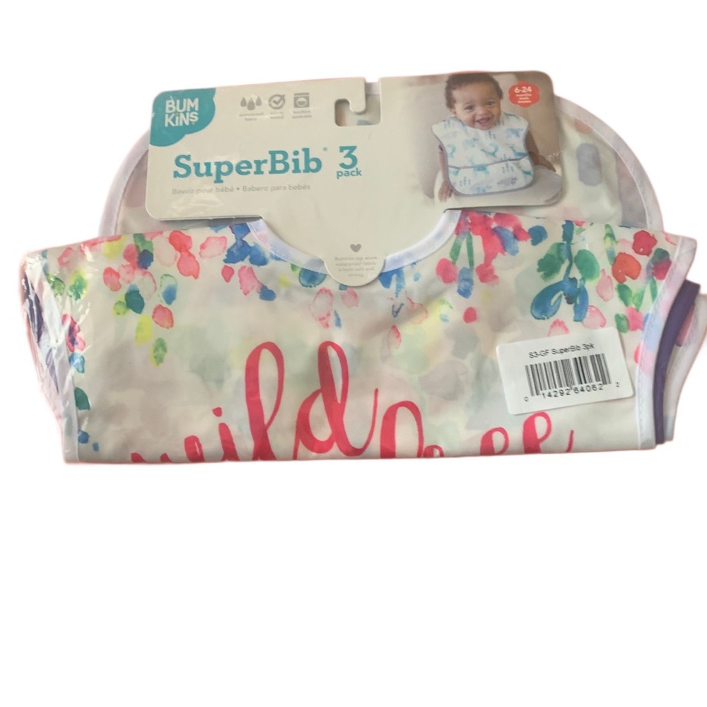 3 Pack Bumkins SuperBib - Brand New and Sealed!  6-24 months